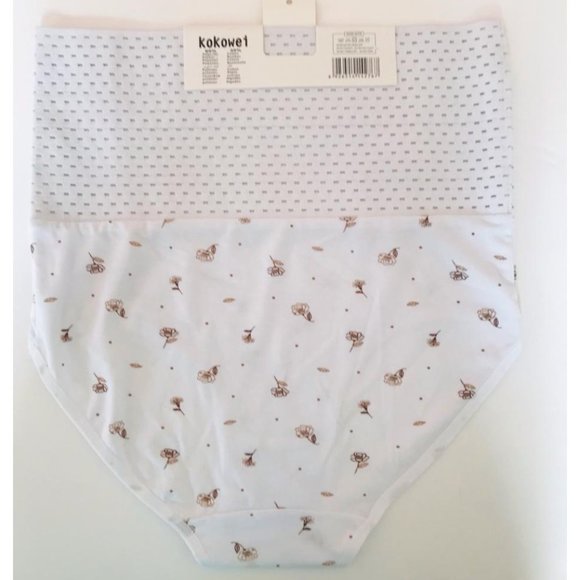 Women Flower High Waist Tummy Control Shape Intimate Underwear Panties White S - Picture 5 of 6